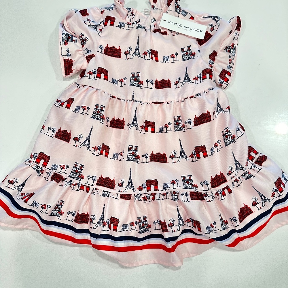 Janie and Jack pink Parisian dress (with tags)